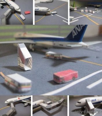 Сборная бумажная модель / scale paper model, papercraft Airport/Аэропорт 