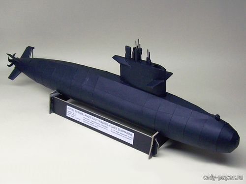 Модель подводной лодки класса «Морж» из бумаги/картона