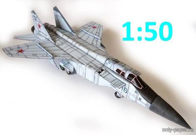 Сборная бумажная модель / scale paper model, papercraft МиГ-31 / MiG-31 Foxhound (PR Models - русская инструкция) 