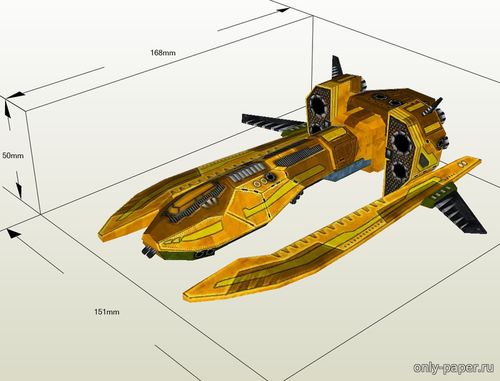 Модель космического корабля «Варэгна» из бумаги/картона