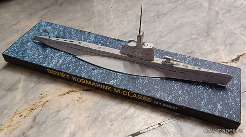 Сборная бумажная модель / scale paper model, papercraft Подводная лодка типа «М» - «Малютка» XII серии (Векторный перекрас ABC 9/1975) 