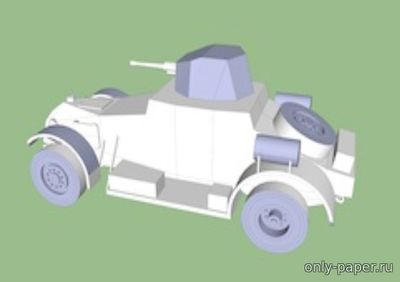 Сборная бумажная модель / scale paper model, papercraft Laffly 80AM 1935 armored scout car 
