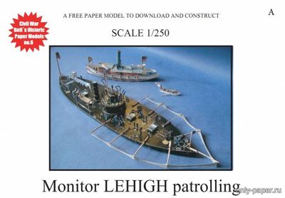 Сборная бумажная модель / scale paper model, papercraft CSS Lehigh (Civil War Buff's Historic Paper Models 06) [Models n' Moore] 