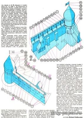 Сборная бумажная модель / scale paper model, papercraft Hlaska a cast mestskeho opevneni [ABC 1988-16] 