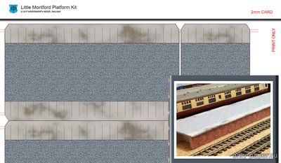 Сборная бумажная модель / scale paper model, papercraft Little Montford Platform Sections (Wordsworth Model Railway) 