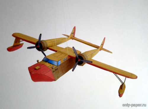 Сборная бумажная модель / scale paper model, papercraft Conwing L-16 Sea Duck 