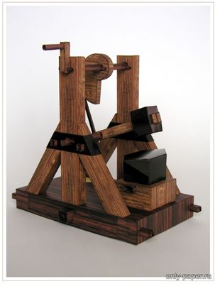 Сборная бумажная модель / scale paper model, papercraft Механический молот Леонардо да Винчи / Leonardo's Mechanical Hammer 