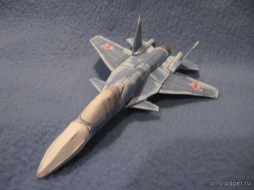 Модель самолета Су-56 из бумаги/картона