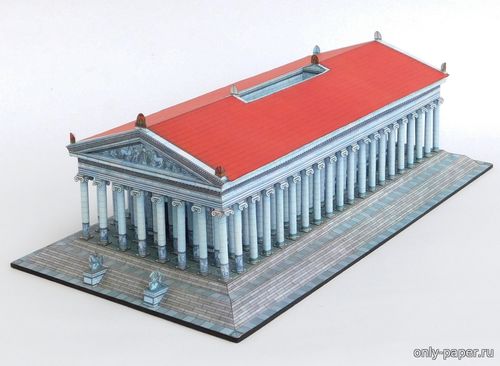 Модель храма Артемиды Эфесской из бумаги/картона