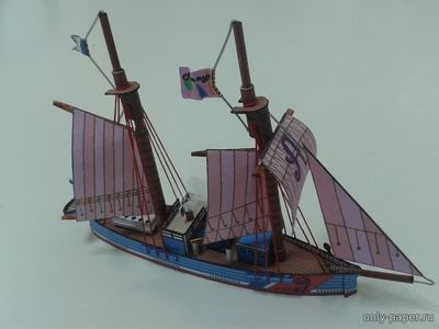 Сборная бумажная модель / scale paper model, papercraft Парусное судно "Amaya" 