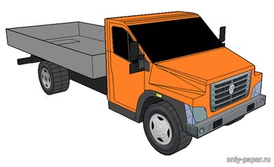Модель грузовика ГАЗон Next из бумаги/картона