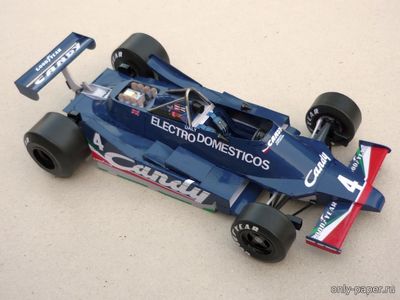 Модель болида Tyrrell 009 из бумаги/картона