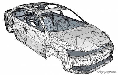 Модель автомобиля Volkswagen Jetta из бумаги/картона