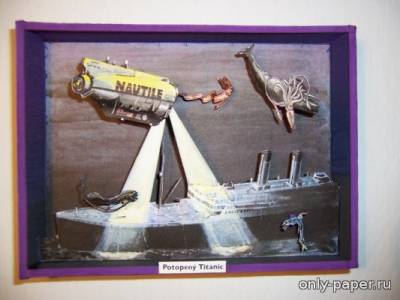 Сборная бумажная модель / scale paper model, papercraft Затонувший "Титаник" / Potopeny Titanic [ABC 12/1985] 