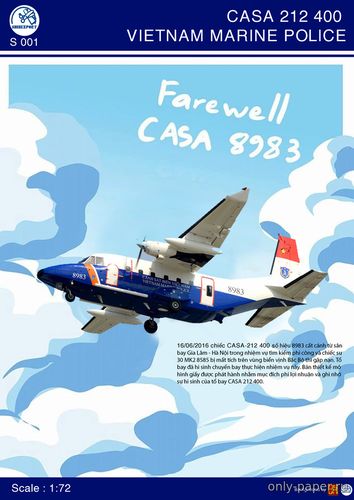 Модель самолета CASA C-212-400 Aviocar из бумаги/картона