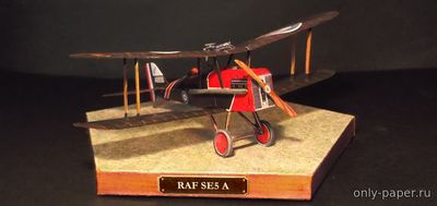 Сборная бумажная модель / scale paper model, papercraft Royal Aircraft Factory S.E.5 (PaperDiorama) 