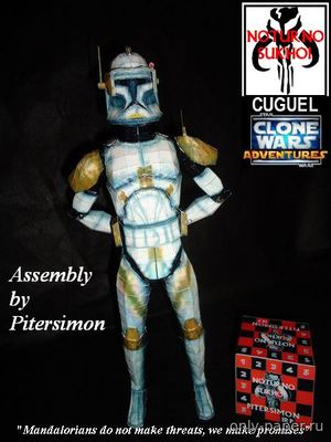 Сборная бумажная модель / scale paper model, papercraft Star Wars: Battlefront II – Clone Commander Cody 