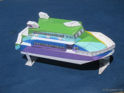 Сборная бумажная модель / scale paper model, papercraft Скоростной пассажирский паром на подводных крыльях "Niji" 