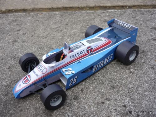 Модель болида Ligier JS19 из бумаги/картона