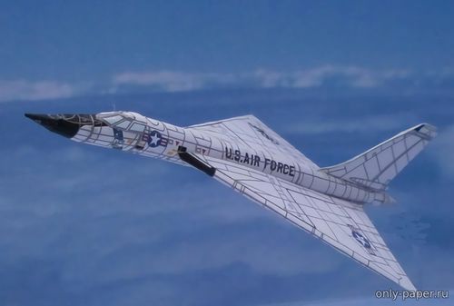 Модель самолета Конвэр B-58 «Хастлер» из бумаги/картона