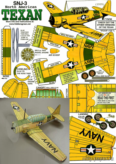 T-6 Texan (9 версий) [Fiddler's Green], Учебно-тренировочный самолет, ...