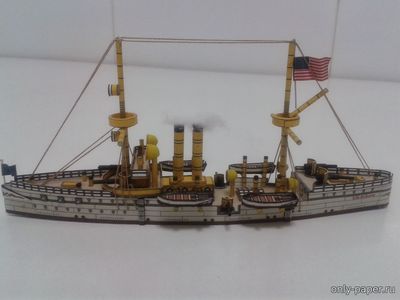 Сборная бумажная модель / scale paper model, papercraft Cañonero USS Isla de Luzón (1898) 