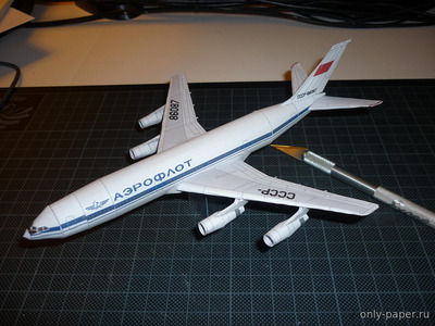 Сборная бумажная модель / scale paper model, papercraft Аэробус Ил-86 (Bruno VanHecke - LitNik) 
