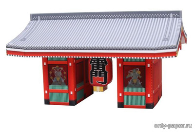 Сборная бумажная модель / scale paper model, papercraft Kaminarimon Gate of Senso-ji Temple, Japan (Canon) 