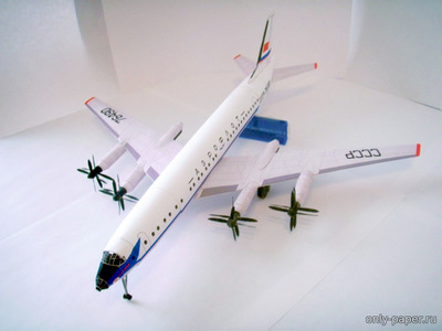 Сборная бумажная модель / scale paper model, papercraft Ту-114 / Tu-114 (Bruno VanHecke - Jaromir Smid) 