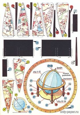 Сборная бумажная модель / scale paper model, papercraft Globus (ABC 1986-24) 