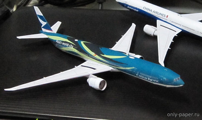 Сборная бумажная модель / scale paper model, papercraft Boeing 777-300ER Cathay Pacific "Asia's world city" (Bruno VanHecke - Croden) 