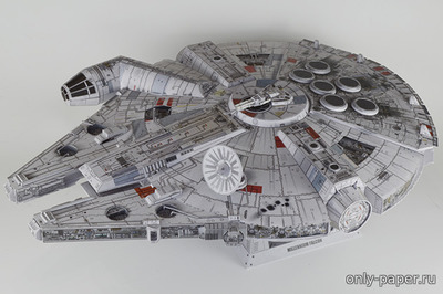 Сборная бумажная модель / scale paper model, papercraft Космический корабль «Тысячелетний сокол» / Millenium falcon (Звездные войны) 