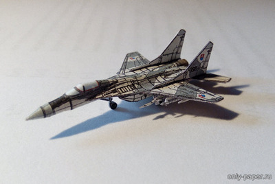 Сборная бумажная модель / scale paper model, papercraft МиГ-29 (Перекрас модели от Bruno VanHecke) 