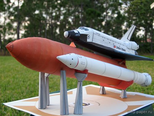 Сборная бумажная модель / scale paper model, papercraft Шаттл Паcфайндер / Space Shuttle Pathfinder OV-098 