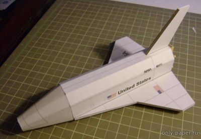 Сборная бумажная модель / scale paper model, papercraft Габаритно-весовой макет шаттла / Space Shuttle Mockup OV-098 