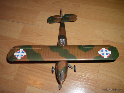 Сборная бумажная модель / scale paper model, papercraft Hawker Fury Royal Yugoslav Air Force (Перекрас WAK 5/2008) 