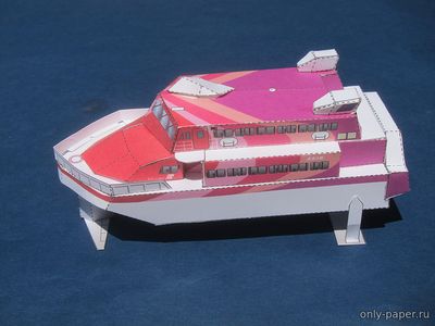 Сборная бумажная модель / scale paper model, papercraft Скоростной пассажирский паром на подводных крыльях "Ai" 