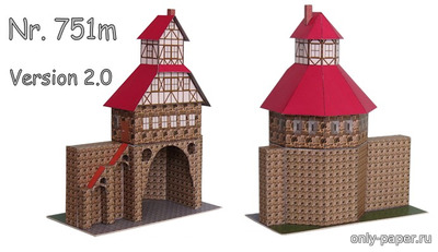 Сборная бумажная модель / scale paper model, papercraft Wieckhaus (Projekt Bastelbogen) 