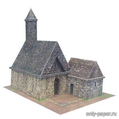 Модель церкви Святого Кевина из бумаги/картона