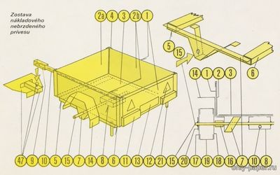 Сборная бумажная модель / scale paper model, papercraft Прицеп (Zenit 1987-13) 