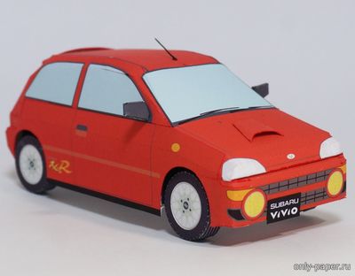 Сборная бумажная модель / scale paper model, papercraft Subaru Vivio RX-R 
