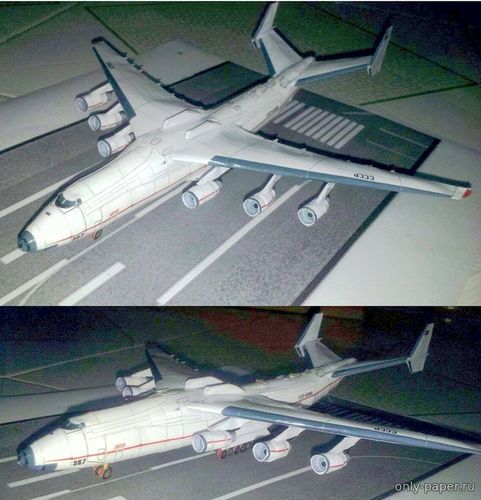 Модель самолета Антонов Ан-225 Мрия из бумаги/картона
