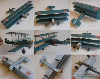 Сборная бумажная модель / scale paper model, papercraft Мitsubishi 1МТ1N 