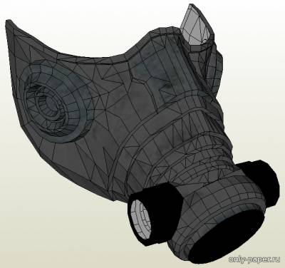 Сборная бумажная модель / scale paper model, papercraft Маска Саб-Зиро (Тундра) / Tundra Sub-Zero Mask [Mortal Kombat X] 