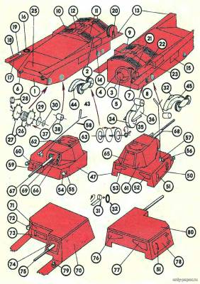 Сборная бумажная модель / scale paper model, papercraft L6-40,L40-47/32, L40 (Левша 1996/10) 