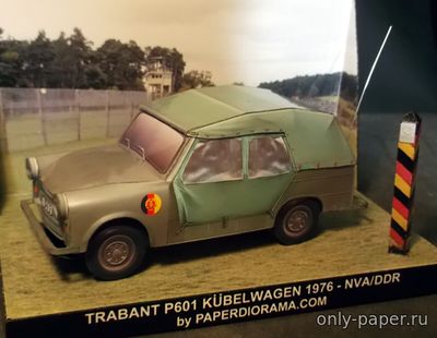 Сборная бумажная модель / scale paper model, papercraft Trabant P 601 Kübelwagen (Paperdiorama) 