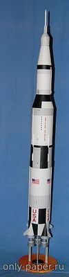 Сборная бумажная модель / scale paper model, papercraft Ракета-носитель Сатурн-5 / Saturn V 