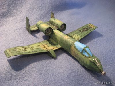 Сборная бумажная модель / scale paper model, papercraft A-10 Warthog 