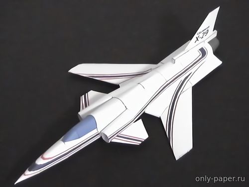 Модель самолета Northrop Grumman X-29 FSW из бумаги/картона
