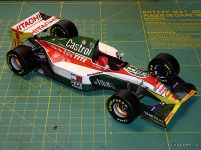 Сборная бумажная модель / scale paper model, papercraft Lotus 107B - A. Zanardi - GP Monaco 1993 (M. Fabian) 